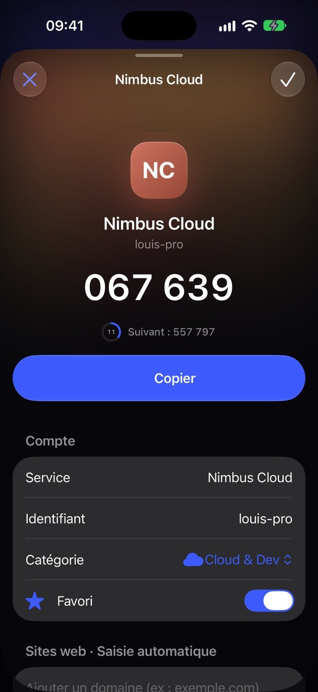 Fiche d'un compte
